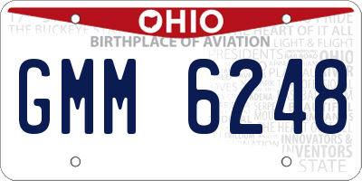OH license plate GMM6248