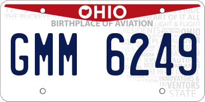 OH license plate GMM6249