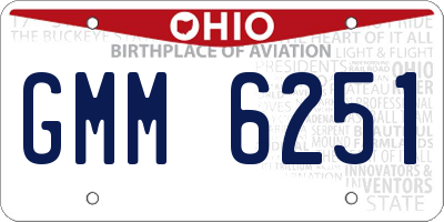 OH license plate GMM6251