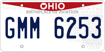 OH license plate GMM6253