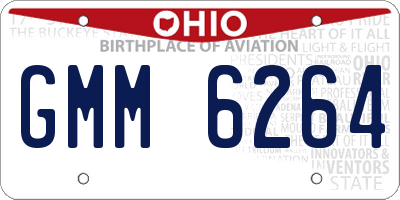 OH license plate GMM6264