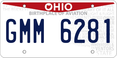 OH license plate GMM6281