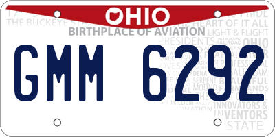 OH license plate GMM6292