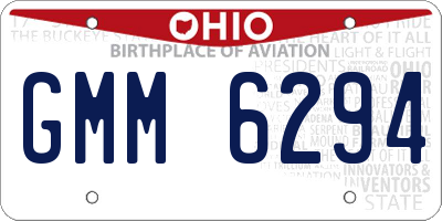 OH license plate GMM6294