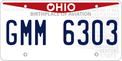 OH license plate GMM6303