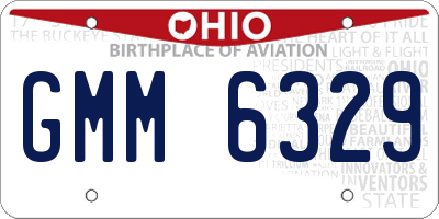OH license plate GMM6329