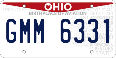 OH license plate GMM6331