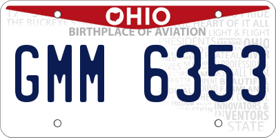 OH license plate GMM6353