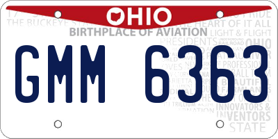 OH license plate GMM6363