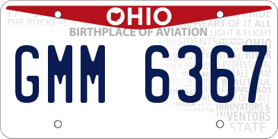 OH license plate GMM6367