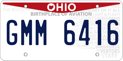 OH license plate GMM6416