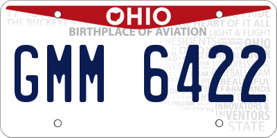OH license plate GMM6422