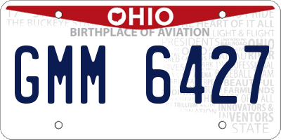 OH license plate GMM6427