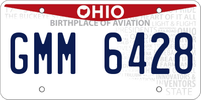 OH license plate GMM6428