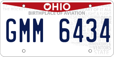 OH license plate GMM6434