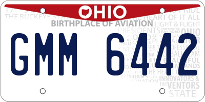 OH license plate GMM6442