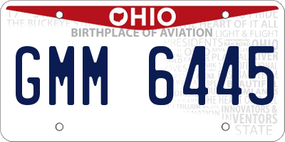 OH license plate GMM6445