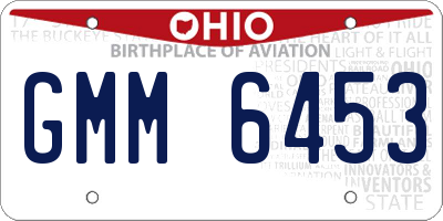 OH license plate GMM6453