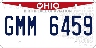 OH license plate GMM6459