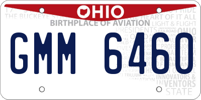 OH license plate GMM6460