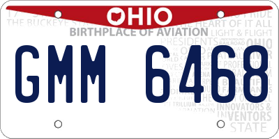 OH license plate GMM6468