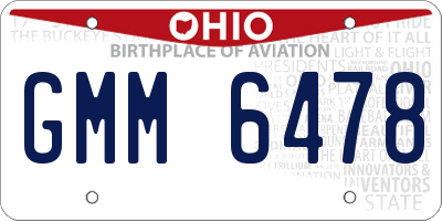 OH license plate GMM6478