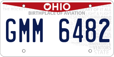 OH license plate GMM6482