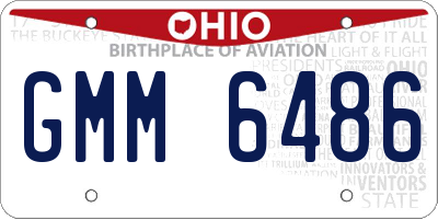 OH license plate GMM6486