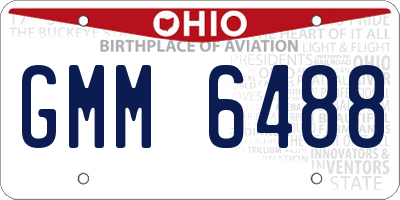 OH license plate GMM6488