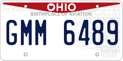 OH license plate GMM6489