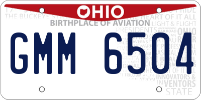 OH license plate GMM6504