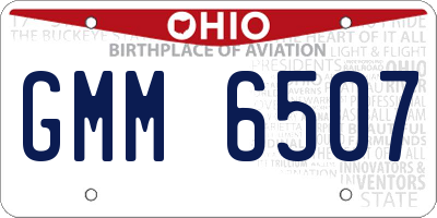 OH license plate GMM6507