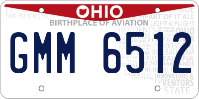OH license plate GMM6512