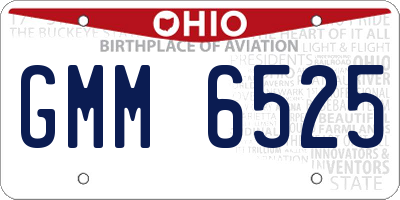 OH license plate GMM6525
