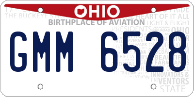 OH license plate GMM6528