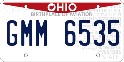 OH license plate GMM6535