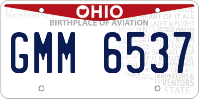 OH license plate GMM6537