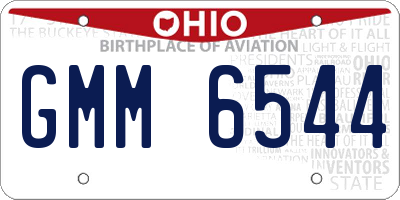 OH license plate GMM6544