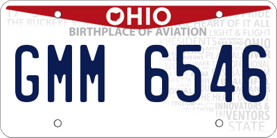 OH license plate GMM6546