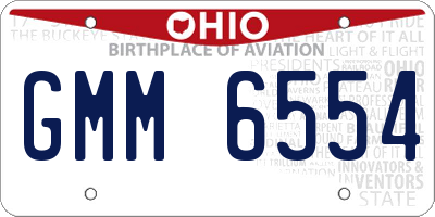OH license plate GMM6554