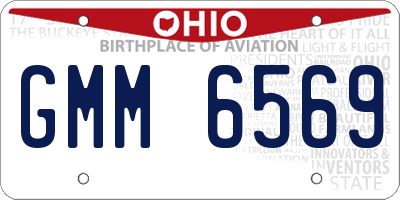 OH license plate GMM6569