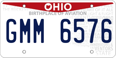 OH license plate GMM6576