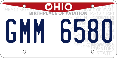 OH license plate GMM6580