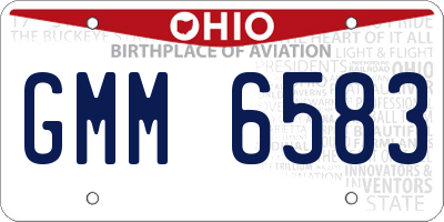 OH license plate GMM6583