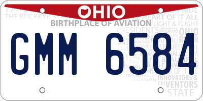 OH license plate GMM6584