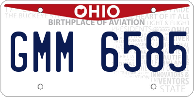 OH license plate GMM6585