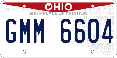OH license plate GMM6604