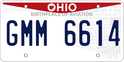 OH license plate GMM6614