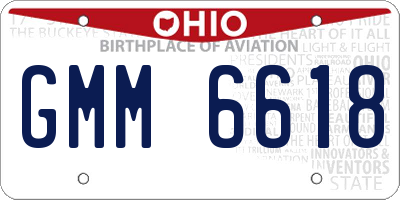 OH license plate GMM6618