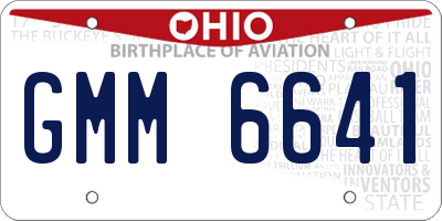 OH license plate GMM6641